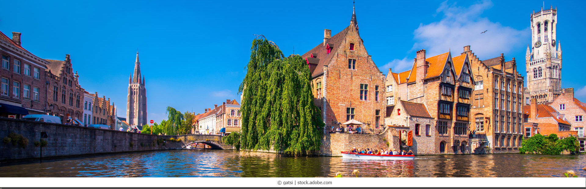 Kanal in Brügge, Belgien