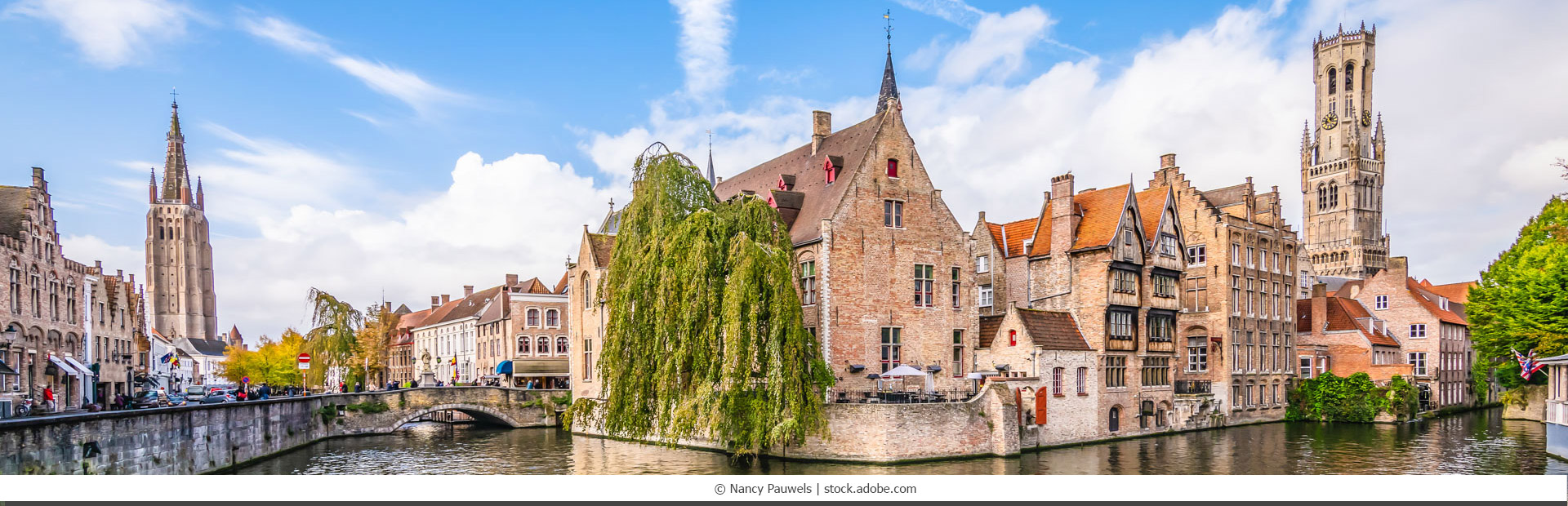 Kanal in Brügge, Belgien