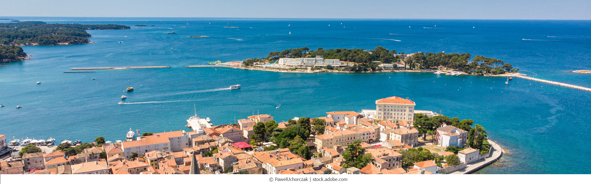 Kroatien Porec Drohnenfotografie Adria blaues Wasser