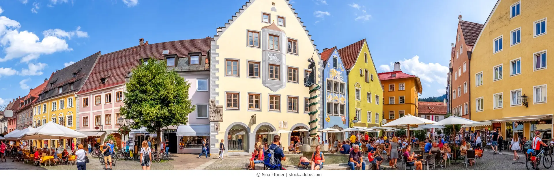 Marktplatz, Füssen, Bayern
