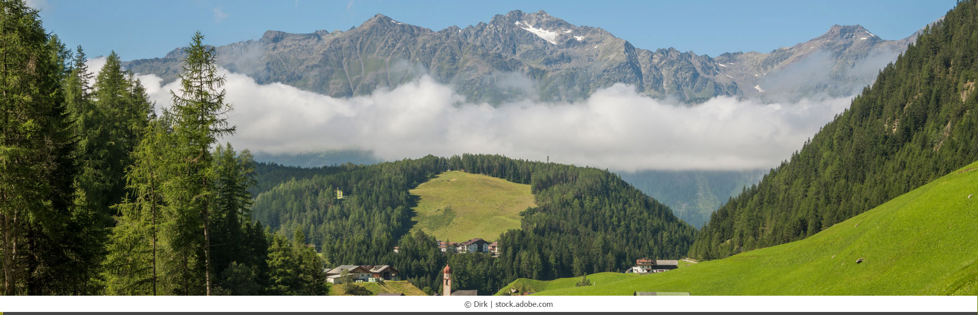 Umhausen mit der Ötz, Tirol, Österreich