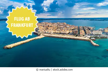 Ortigia ist eine kleine Insel, die das historische Zentrum der Stadt Syrakus auf Sizilien ist.